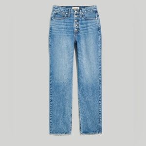 Madewell The Perfect Vintage Straight Jean in Delafield Wash: Button-Fly Edition